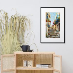 Afternoon in Koutouloufari - Framed Poster - Digital Painting by Dejan Devic