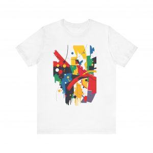 Colorful Abstract Art Unisex Tee, Graphic T-Shirt, Streetwear Top, Casual Outfit, Art Lover Gift, Summer Wardrobe Essential
